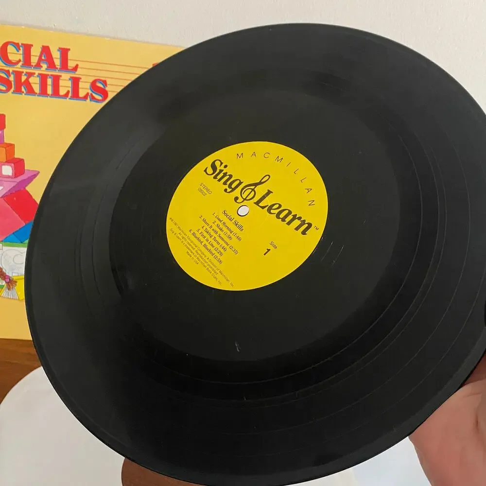 Vintage 1987 Social Skills Sing & Learn Vinyl Record